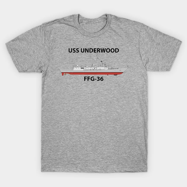 USS UNDERWOOD - FFG-36 OH PERRY CLASS T-Shirt by jackdustys